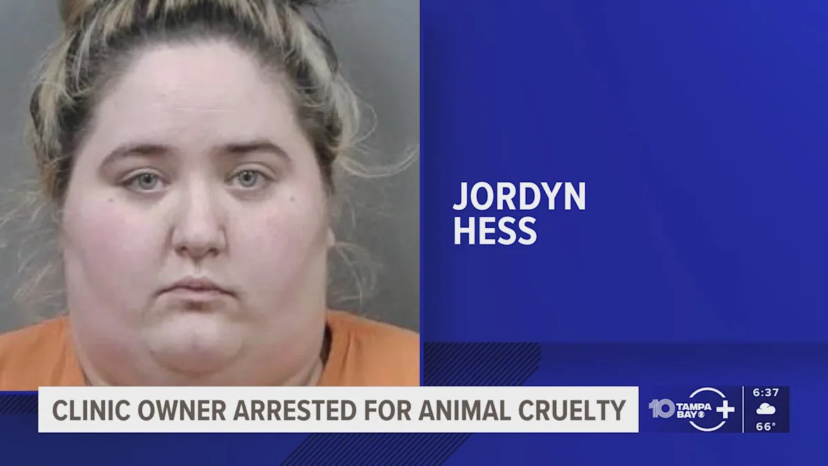 Officials took 43 animals in total and were taken to the Citrus County Animal Services for care. Jordyn Hess is facing nearly two dozen counts of animal...
