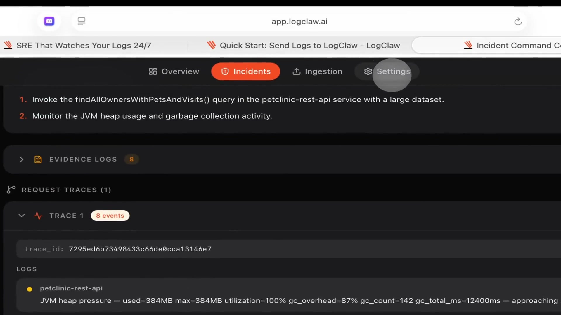 Deploy inside your VPC. AI anomaly detection and autonomous incident ticketing — zero data egress.