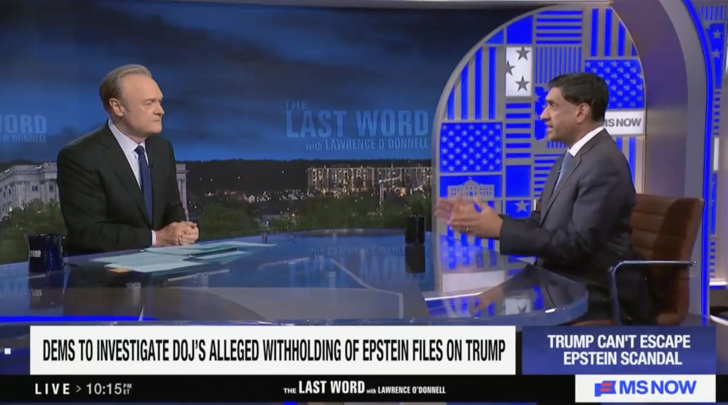 Rep. Ro Khanna (D-CA) credited&nbsp;Lawrence O’Donnell for being “instrumental” in the congressman’s continued push to release all of the documents relating to convicted sex offender Jeffrey Epstein. Khanna joined Wednesday’s edition of The Last Word on MS NOW to …