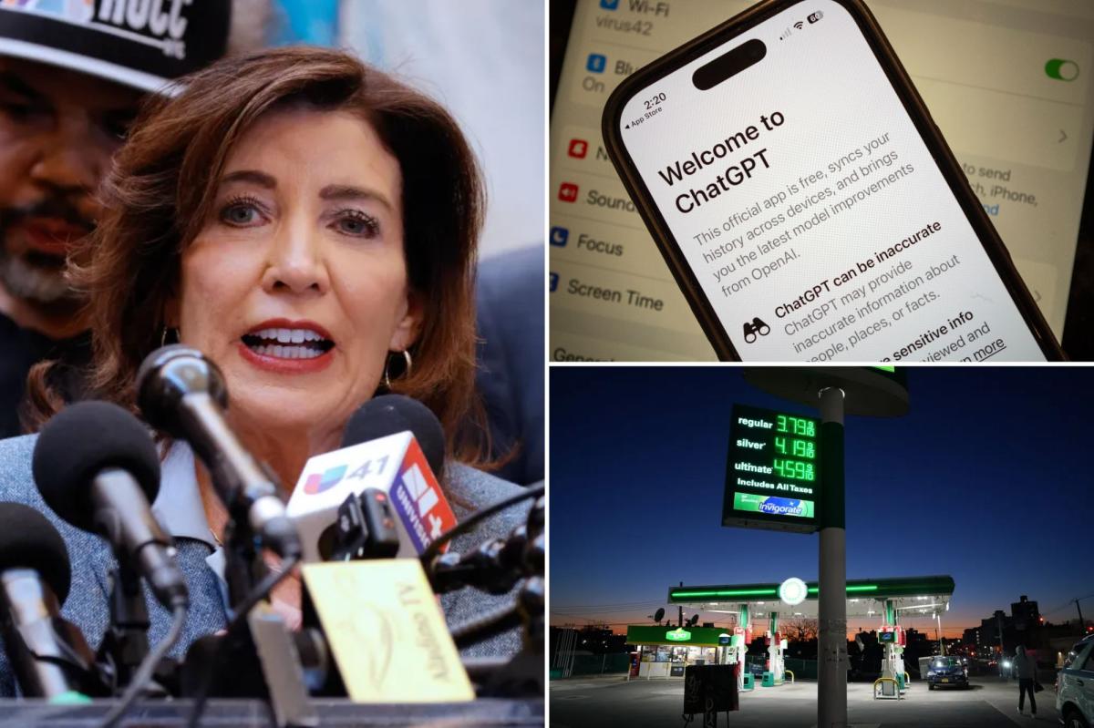 Gov. Kathy Hochul admitted Thursday that she uses artificial intelligence “lightly” at the office -- including to figure out how high New York's gas prices are.