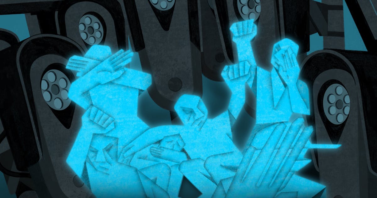 Len Phillips had just finished posting a yellow sign underneath the camera when an elderly man pulled up, exited his pickup truck, and shuffled over to take a look. “A.I. camera,” the sign read. “Your movements have just been logged into a private searchable …