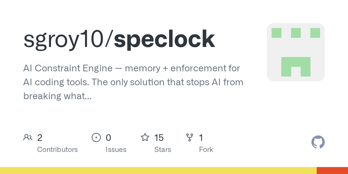 AI Constraint Engine — memory + enforcement for AI coding tools. The only solution that stops AI from breaking what you locked. Works with Bolt.new, Lovable, Claude Code, Cursor. Free &amp; open so...