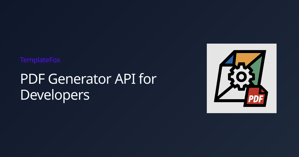 Design templates and automate PDF generation via API, Zapier, Make