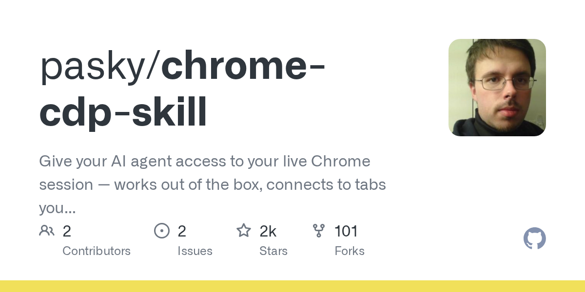 Give your AI agent access to your live Chrome session — works out of the box, connects to tabs you already have open - pasky/chrome-cdp-skill