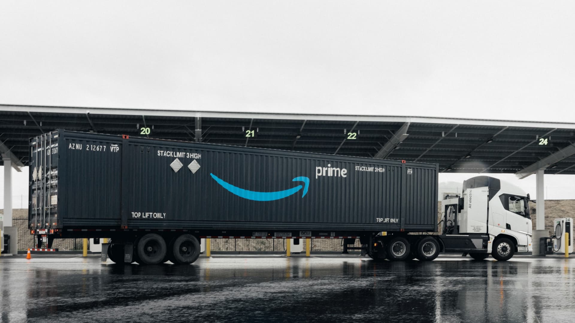 Amazon is adding heavy-duty EV trucks from Einride to existing deals for freight electrification with Rivian, Mercedes, as it spreads its climate bets.