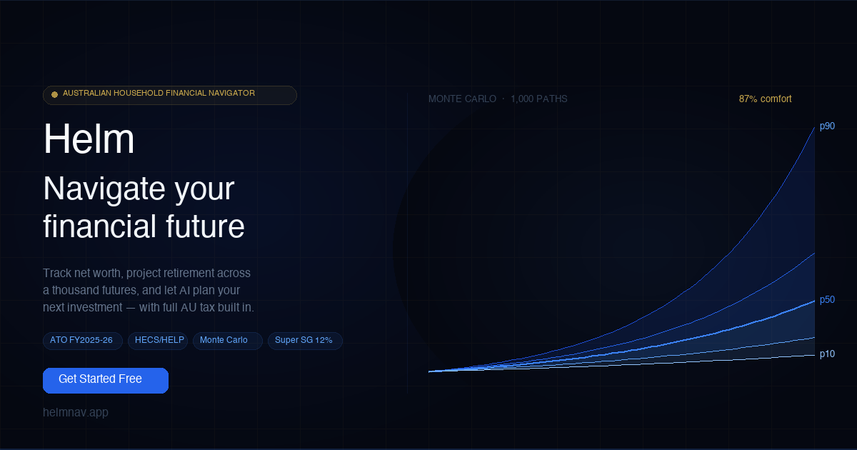 Track net worth, simulate retirement, and plan AU investments with AI