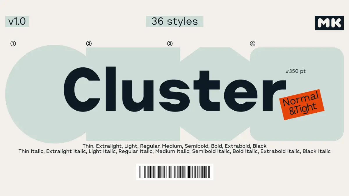 Sometimes I think that typography moves in cycles. Designers revisit the past, extract what still works, and rebuild it for the present. The Cluster font family by Maksym Kobuzan does exactly that — but more precisely, more honestly, and with a sharper editor…