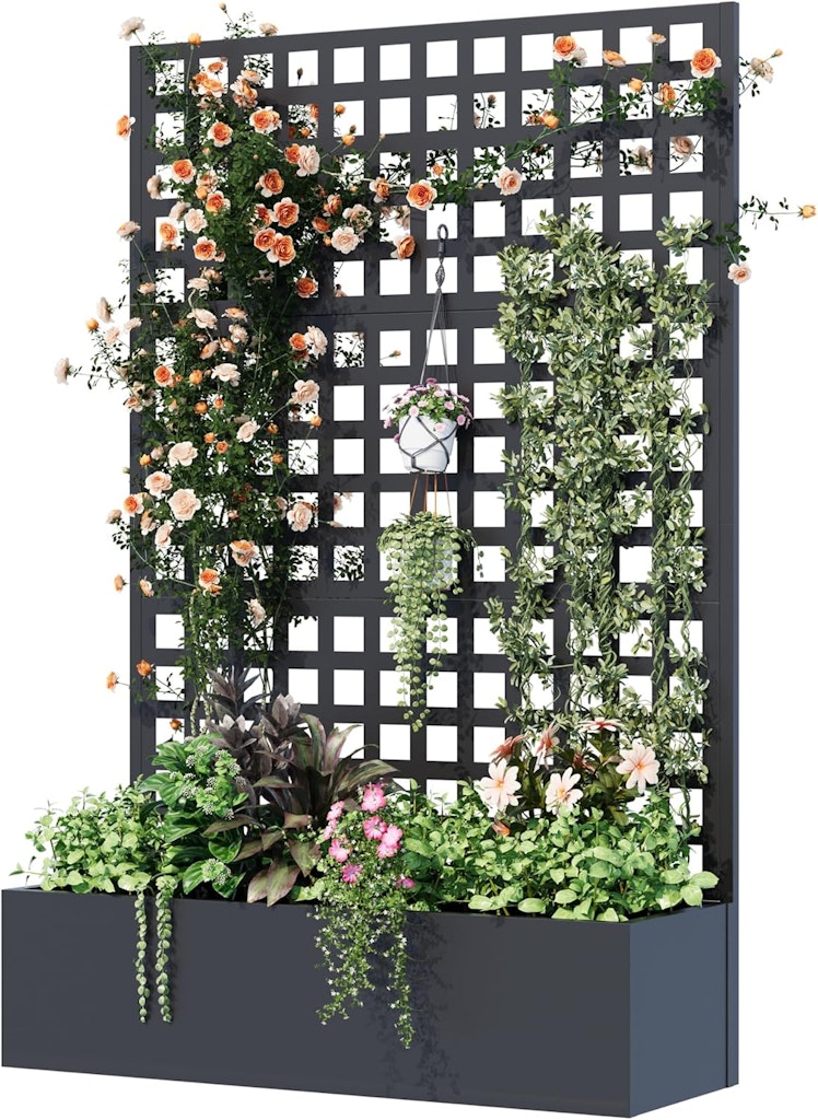 That's a savings of $90, and the best price it's been on Amazon for the 71"x 47" Metal Planter Box with Trellis. Buy Now at Amazon
 Features
 <ul> <li>12" planting area</li> </ul>