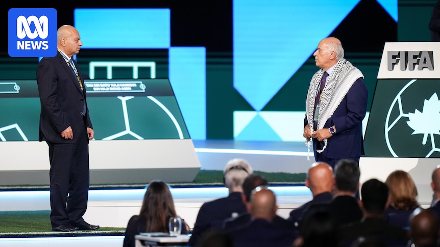 FIFA boss Gianni Infantino is criticised as he attempts to encourage Israeli and Palestinian delegates to shake hands.